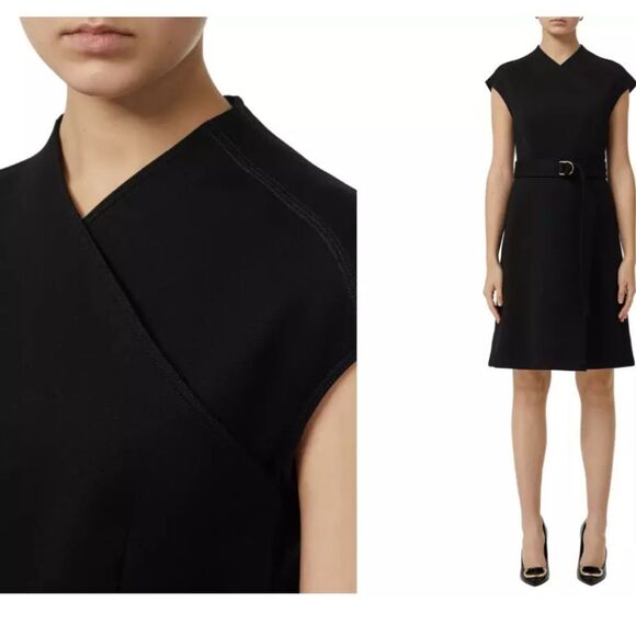 Burberry D-Ring Detail Bonded Jersey Dress in Black- Size 6 $ 1490 NWT - Picture 1 of 10
